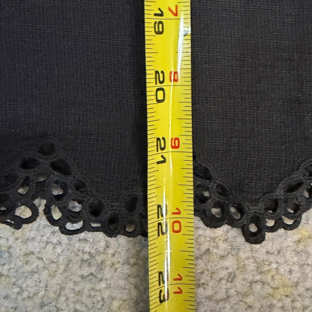 Rebecca Taylor Eyelet Lace Short Puff Sleeve Cotton Top Blouse Boho Size 2 - Picture 9 of 11